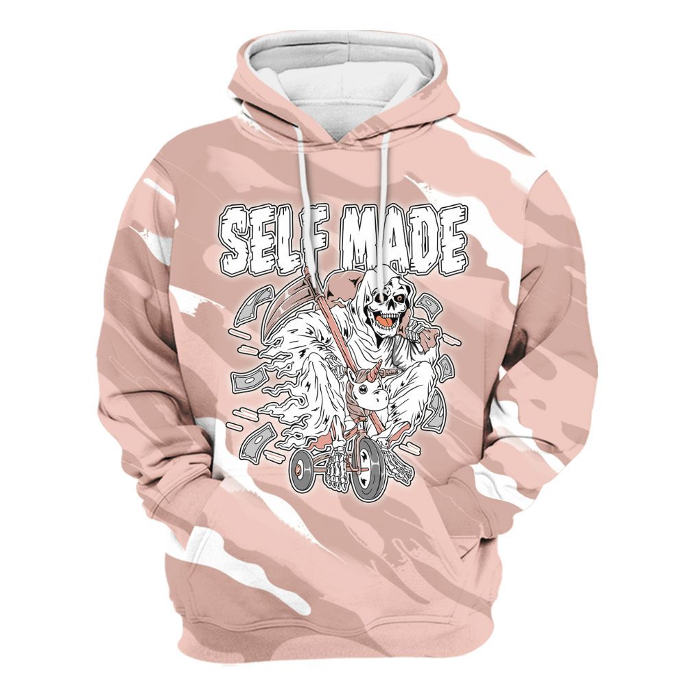 Hoodie To Match Low Legend Pink 11s - Self Make Skeleton Colored All Over Print