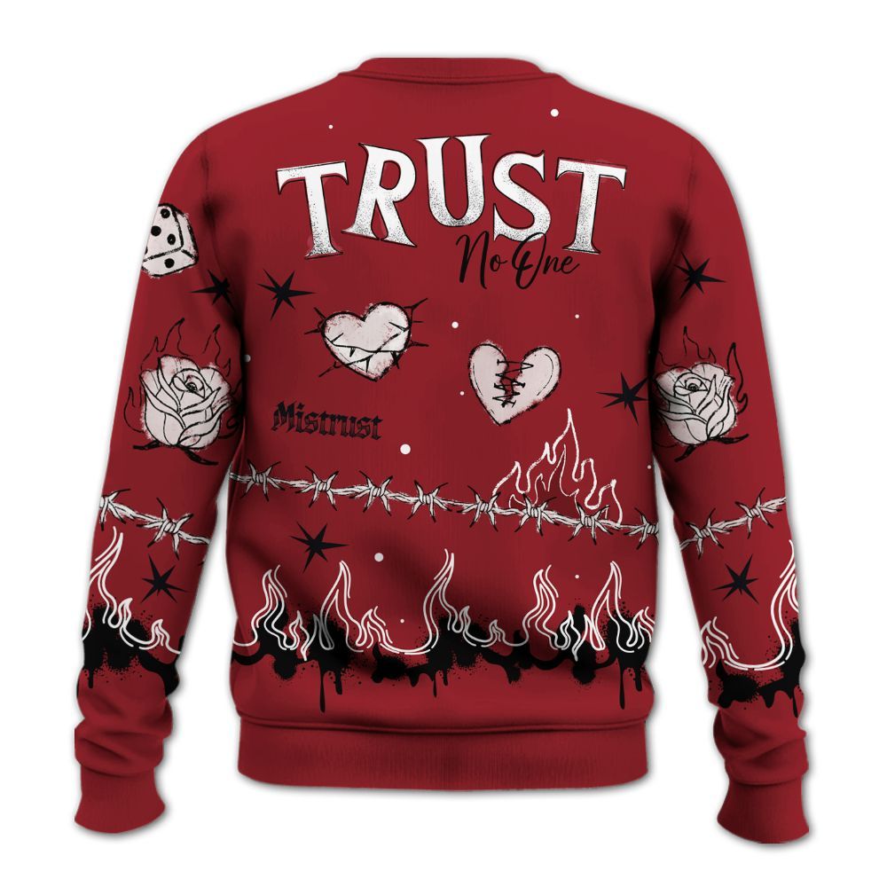 Sweatshirt To Match High Black Toe Reimagined 1s - Trust No One Snake-Bite Doodle Crayon All Over Print