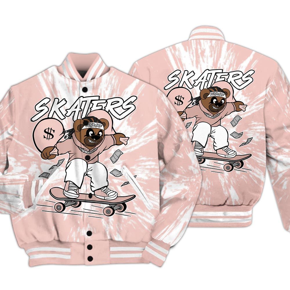 Varsity Jacket To Match Low Legend Pink 11s - Skaters Bear Luxury Varsity Jacket Unisex