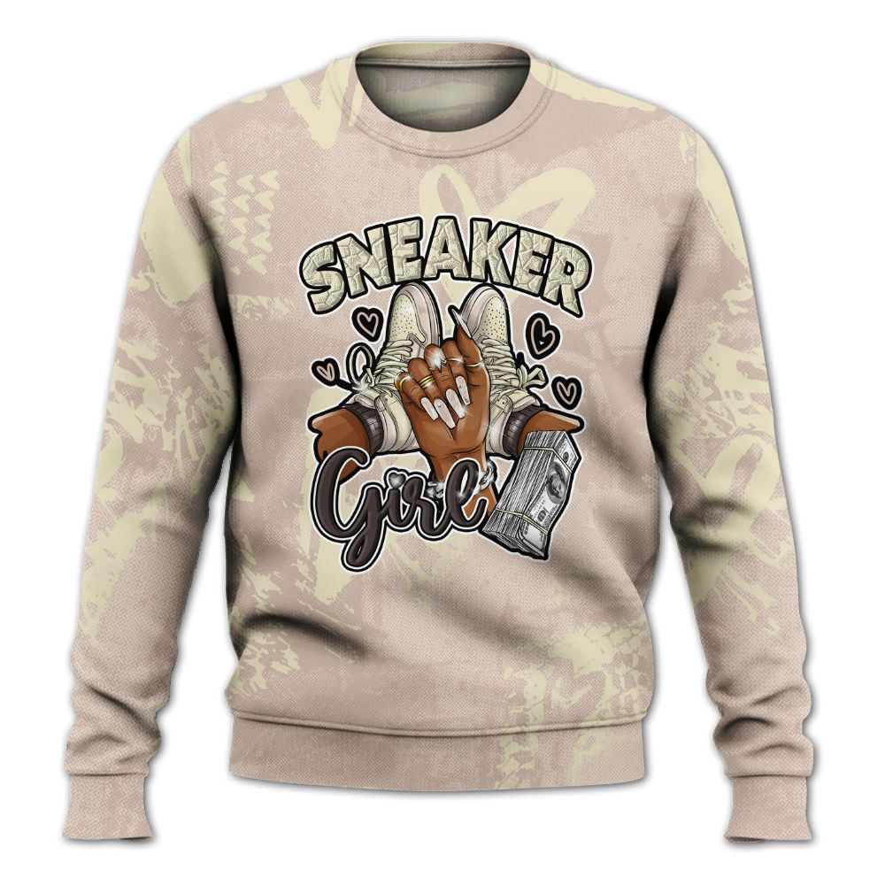 Sweatshirt To Match A Ma Maniere X Fossil Stone 4s - Sneakerz Girlz Heart Grunge All Over Print