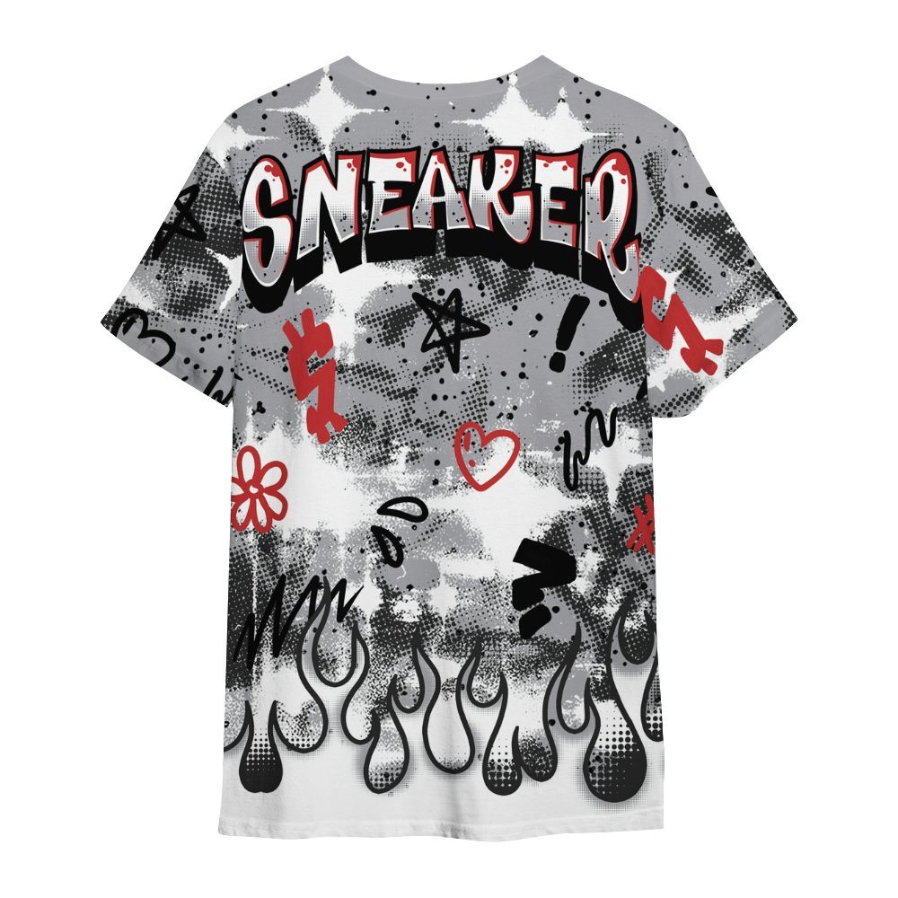 Shirt To Match White Cement 4s - Sneaker Girl Moneys Grunge All Over Print