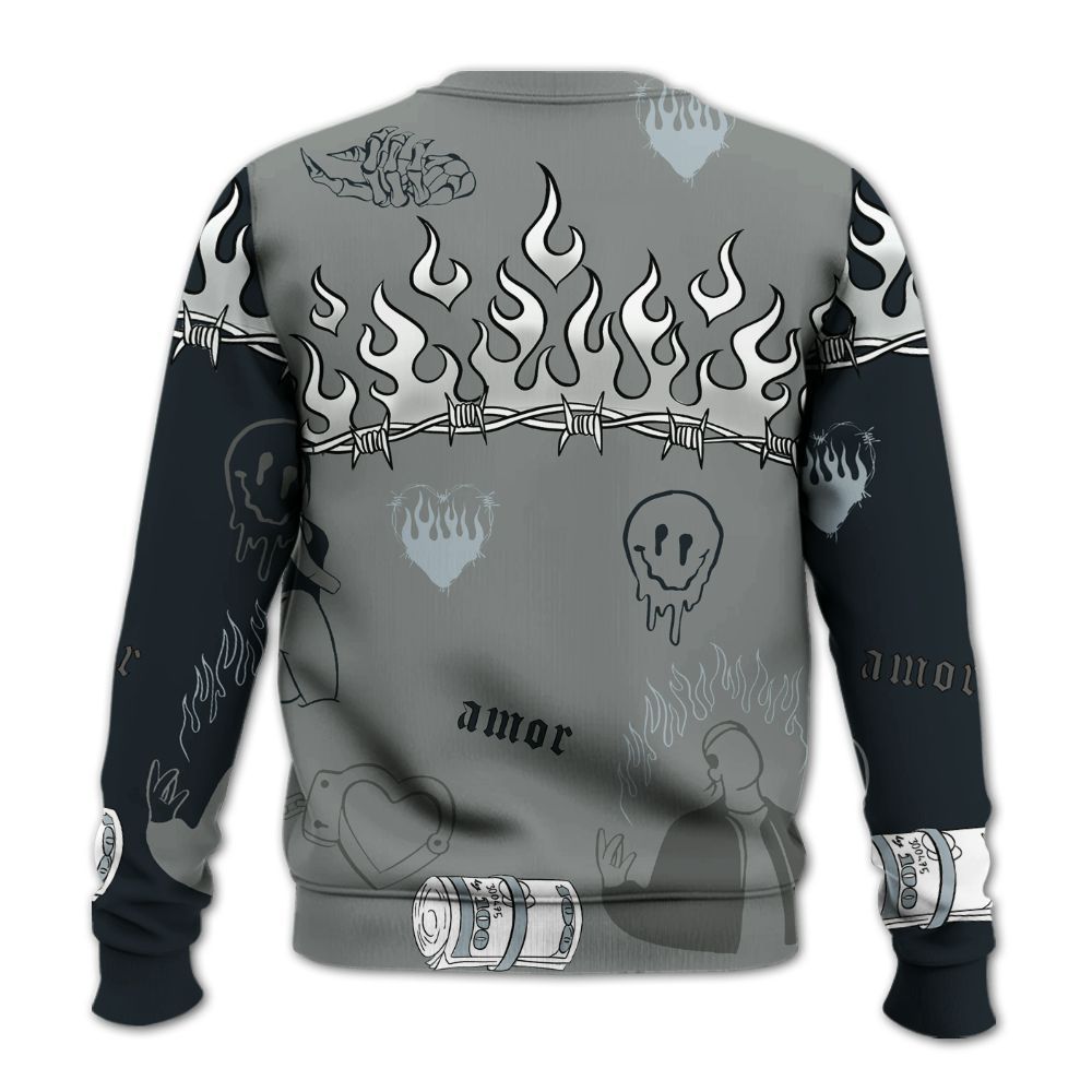 Sweatshirt To Match Retro Georgetown 6s - Snake Trust No One All Over Print