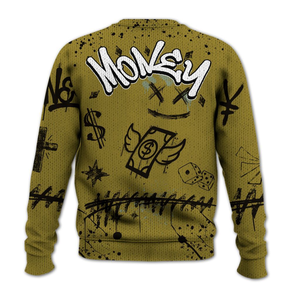 Knitted Sweater To Match Air Flightposite Metallic Gold - Everybody Paid In Full Crayon