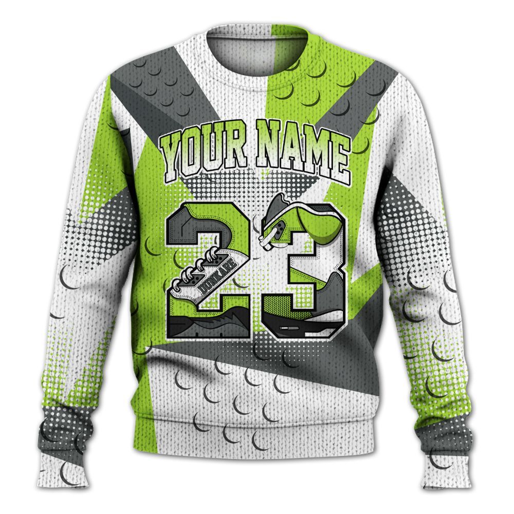 Knitted Sweater To Match Air Max 95 Neon - Poly Custom Name Number 23 5s