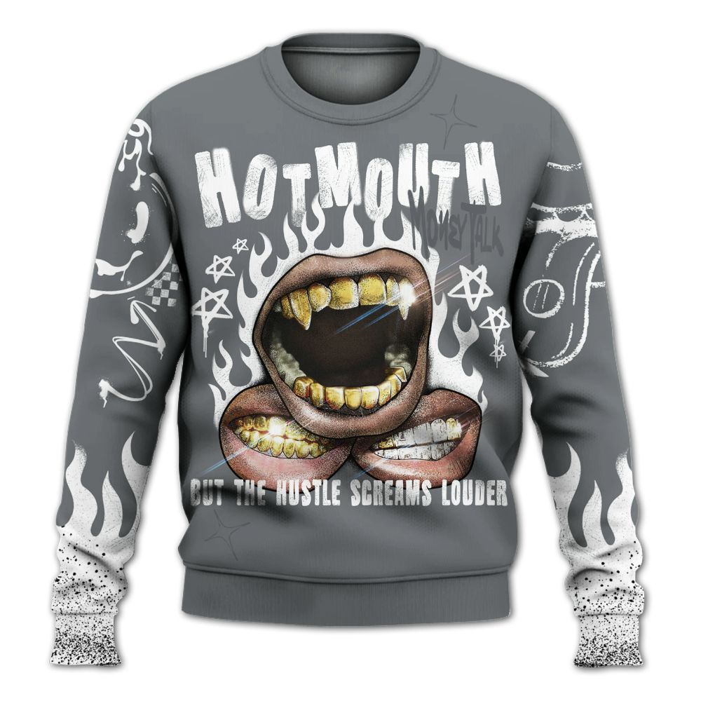 Sweatshirt To Match Retro Fire Red 9s - Mouth Burning Street Style All Over Print