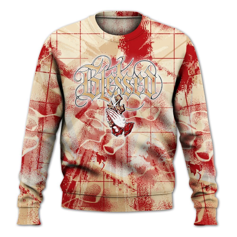 Sweatshirt To Match Dunk Low Strawberry Waffle - God Blessed All Over Print