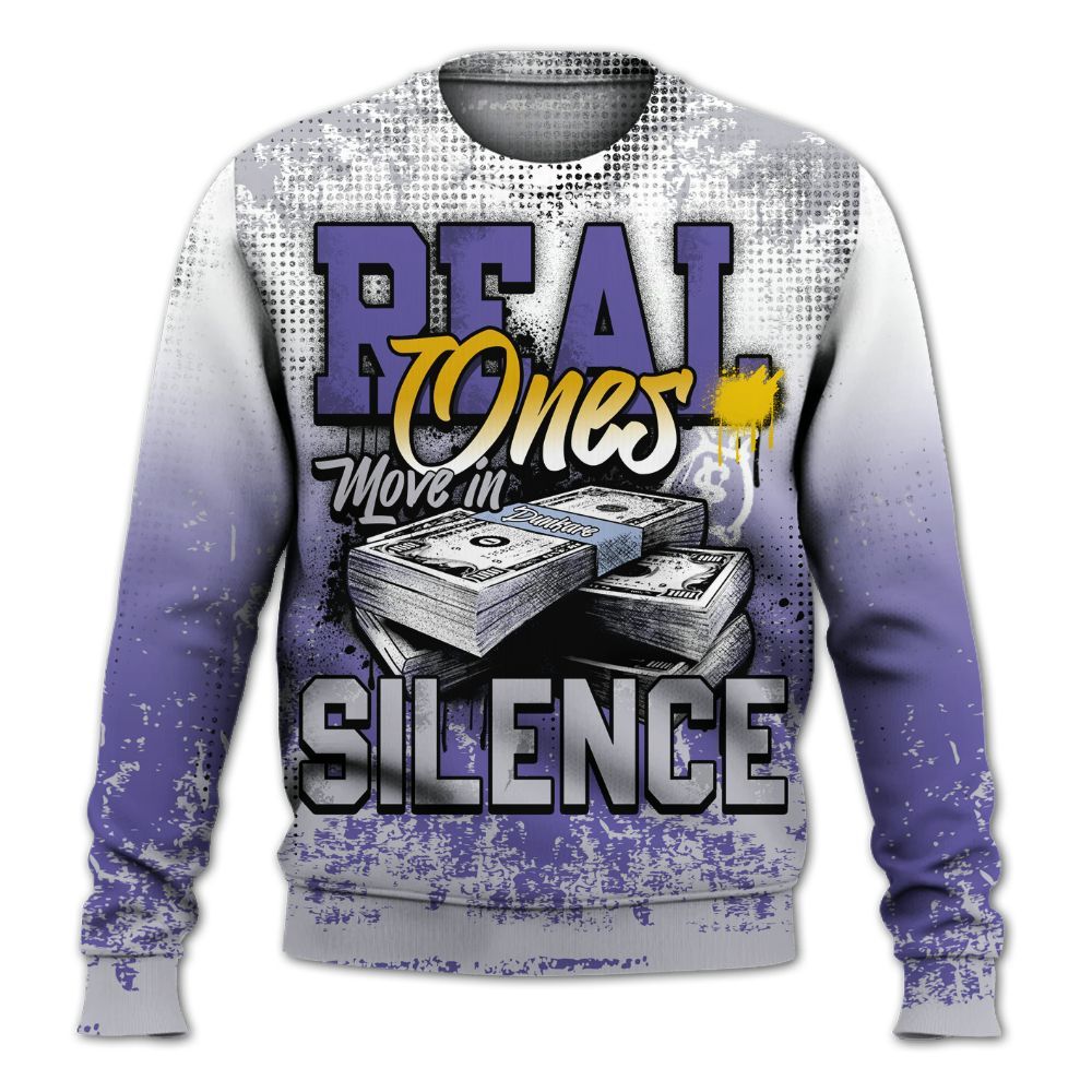 Sweatshirt To Match Lakeshow 4s - Move In Silence Money Street Retro All Over Print