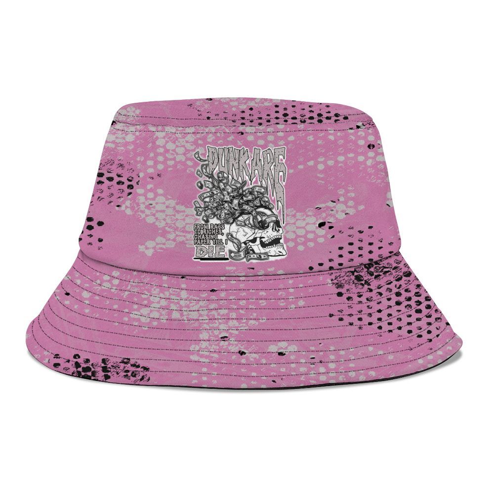 Bucket Hat To Match Neutral Grey Black White Orchid 4s - From Rags To Riches Graphic