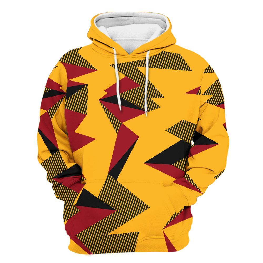 Hoodie To Match White Taxi 12s Shirt, Geometric Camouflage Pattern All Over Print
