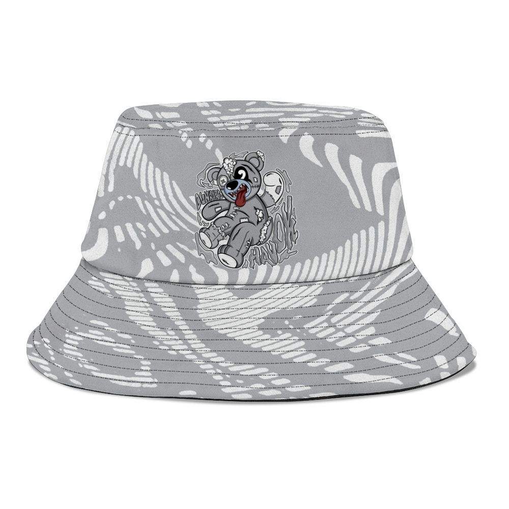 Bucket Hat To Match Low OG Wolf Grey 1s - Havok Bear Graphic