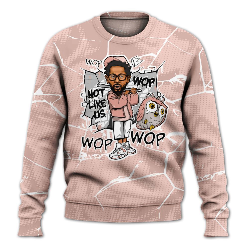 Sweatshirt To Match Low Legend Pink 11s - None Like ComptonCity Graphic Crack All Over Print