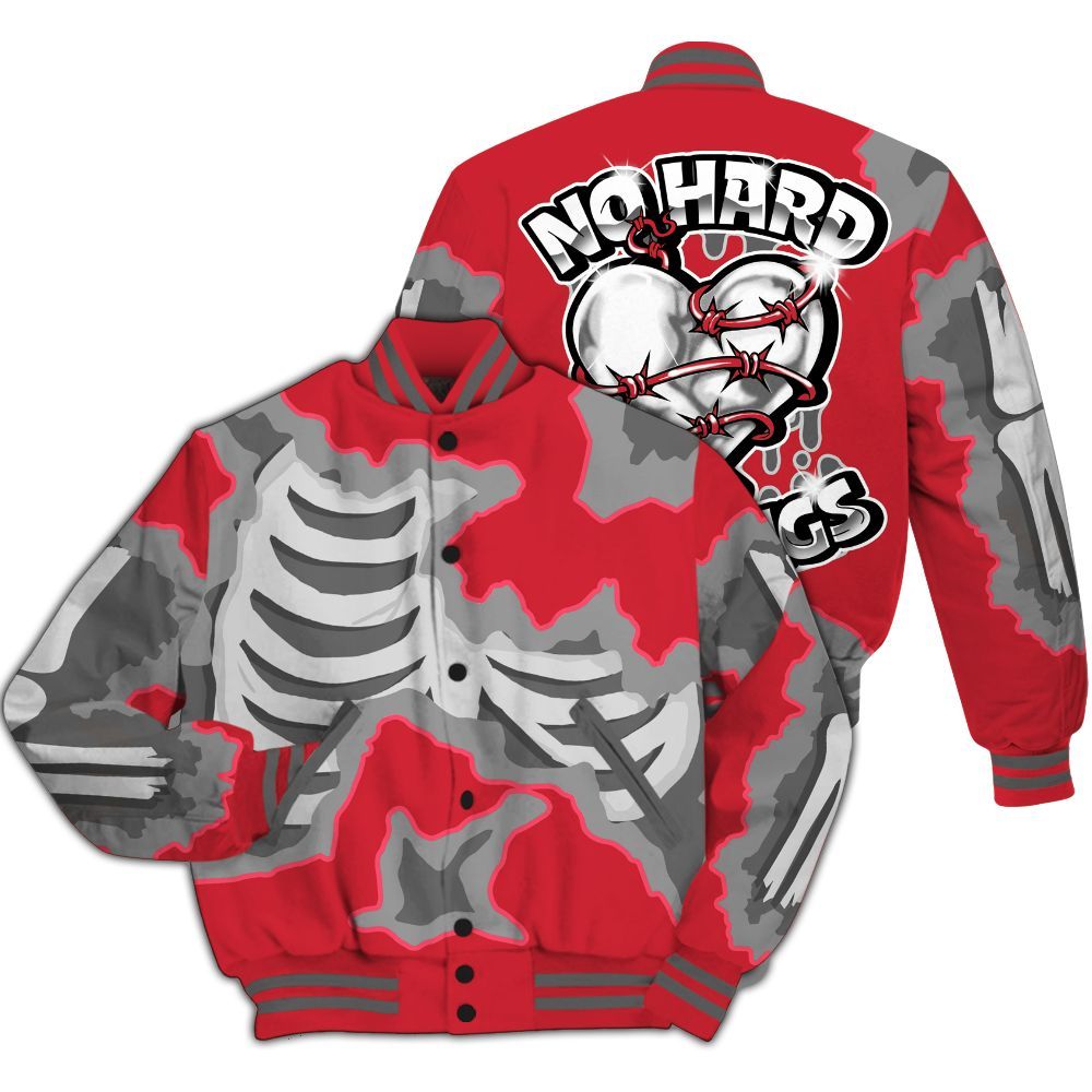 Varsity Jacket To Match Bunny 2025 8s - Hard Feeling Graphic Heart Break All Over Print