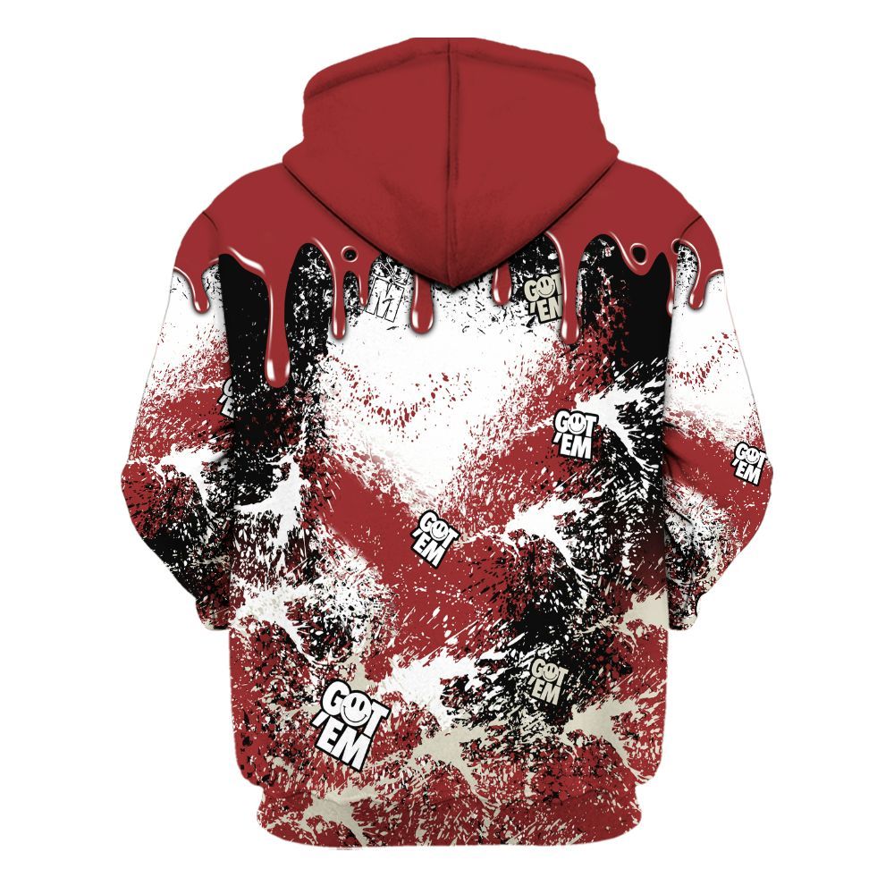 Hoodie To Match High 85 Bred 1s - Dripping 23 Drip All Over Print