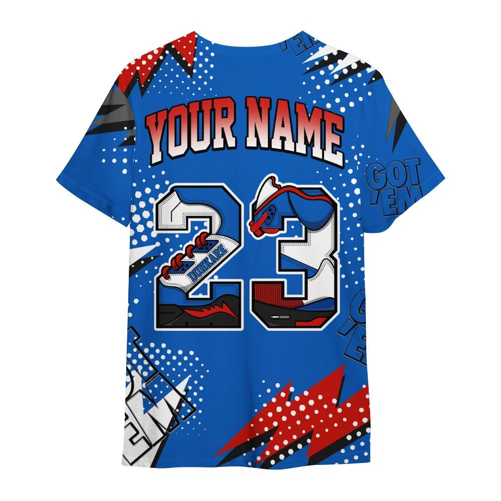 Shirt To Match Kobe 6 Game Royal - Custom Name Number 23 5s All Over Print