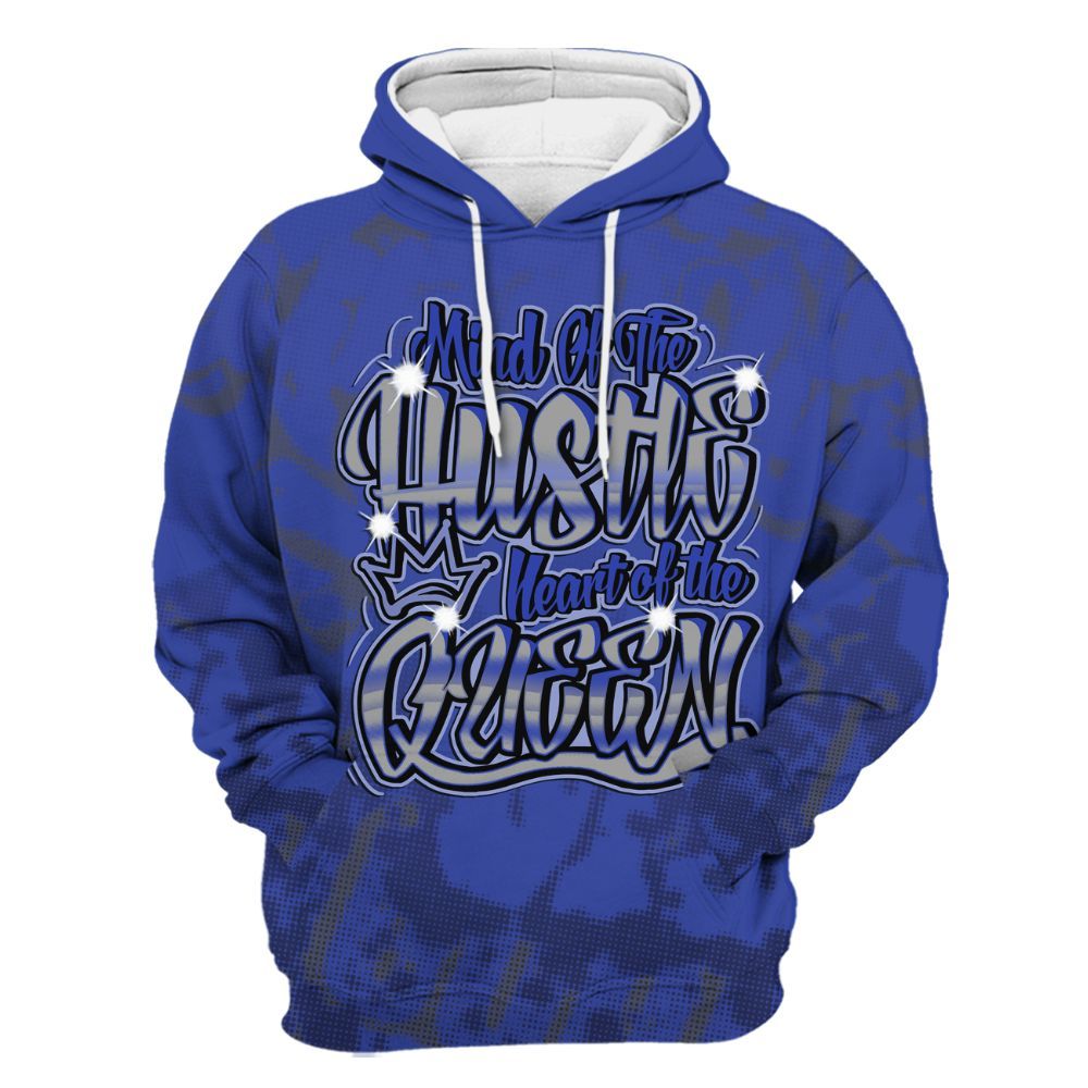 Hoodie To Match Air Max Plus Black Racer Blue - Hustles Heart Queens Street All Over Print