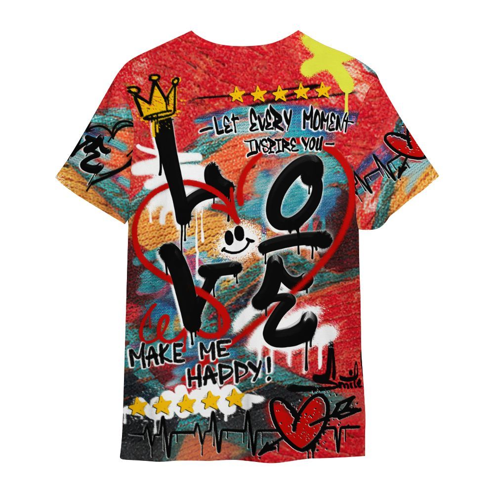 Shirt To Match Kobe 8 What The - Happy Love Beats Graffiti Streetwear All Over Print