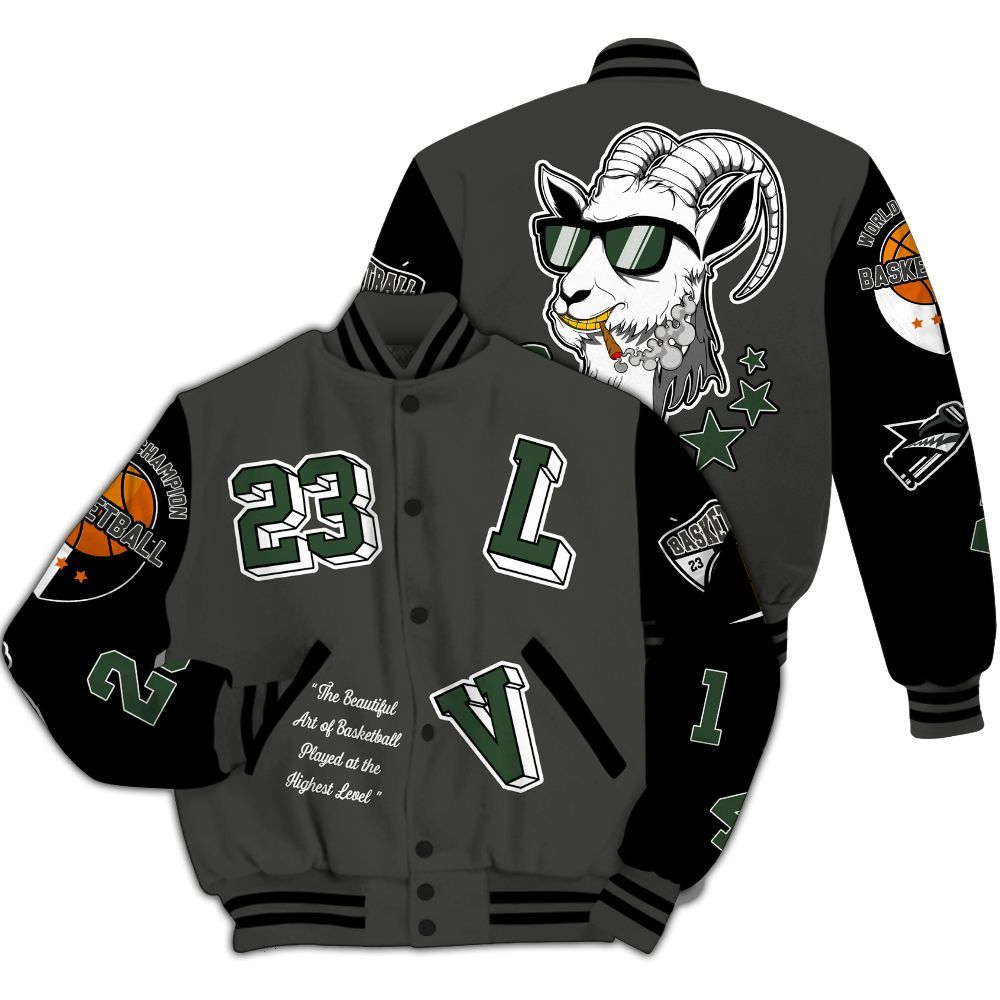 Varsity Jacket To Match Dunk Low Skateboards Black - The GOAT Got Em Streetwear All Over Print