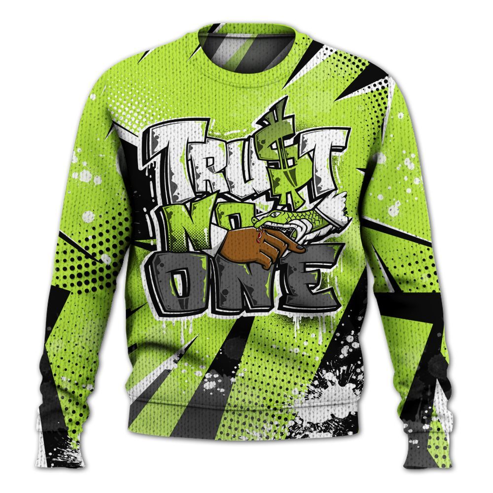 Knitted Sweater To Match Air Force 1 Low Dance Volt - Poly Trust No One Dripping