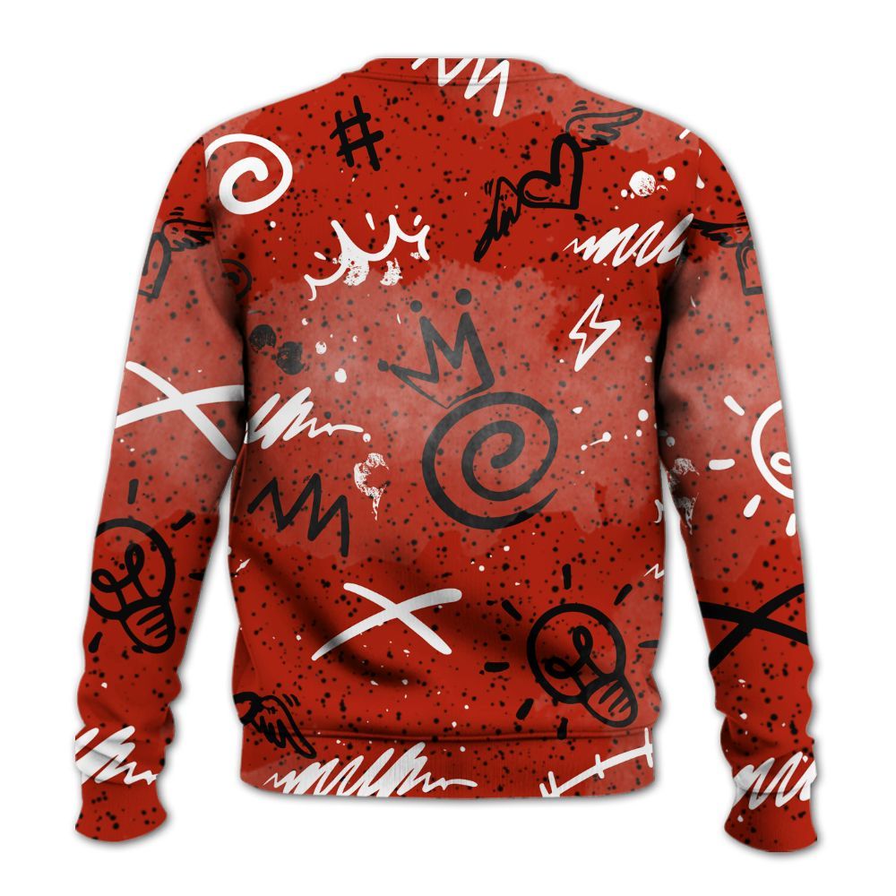 Sweatshirt To Match Red Cement 4s - Drip Been Di2ferent All Over Print