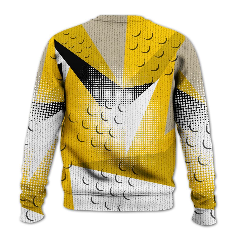 Knitted Sweater To Match Vivid Sulfur 4s - Poly Custom Name Number 23 5s