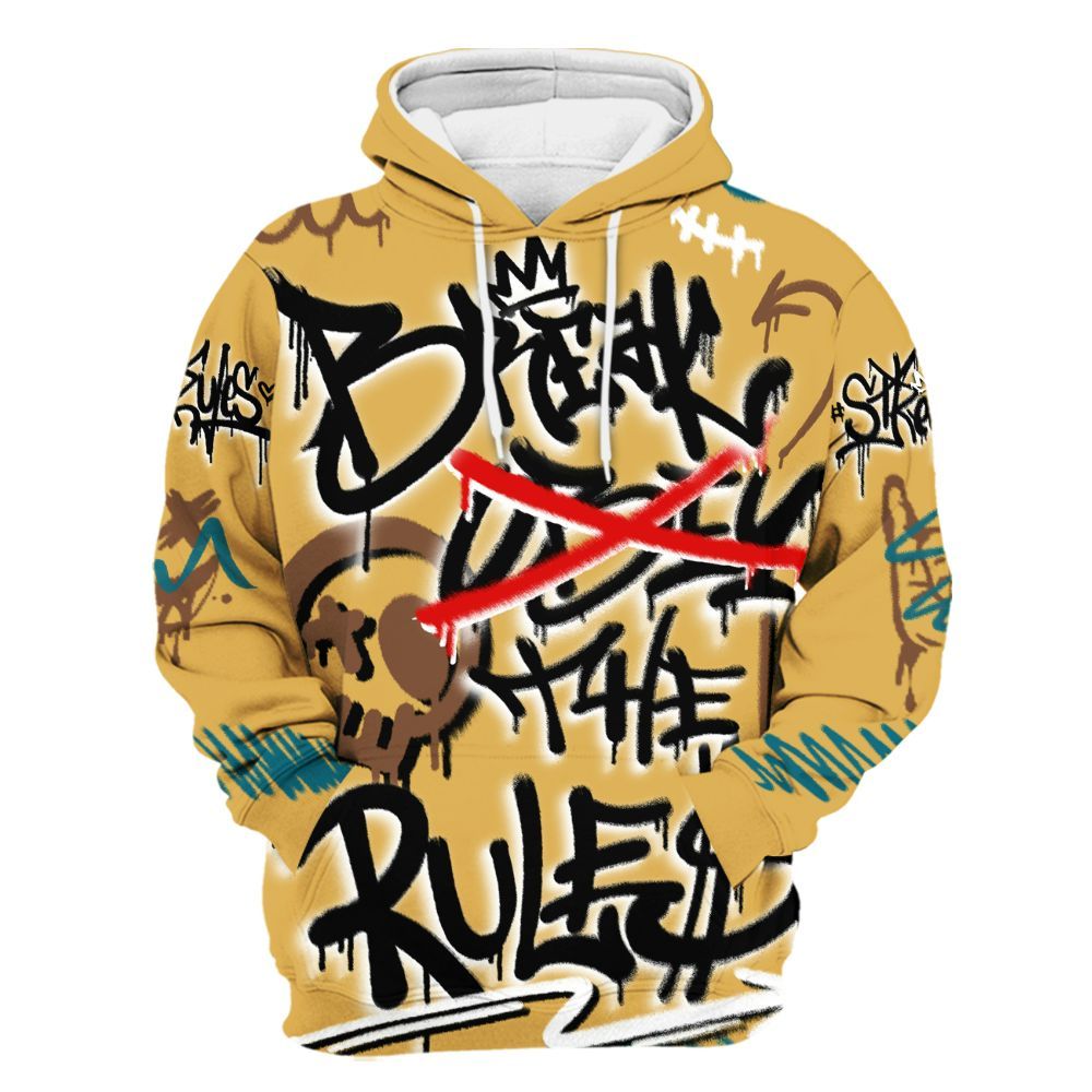 Hoodie To Match Retro Cacao Wow 4s - Break Rules Streetwear All Over Print