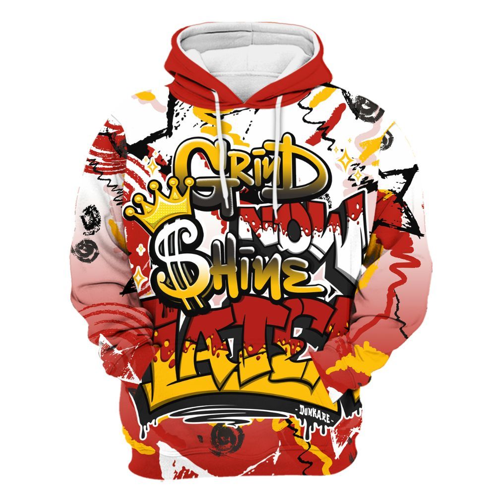 Hoodie To Match Ferrari 4014s - Grind Shine Later Drip All Over Print