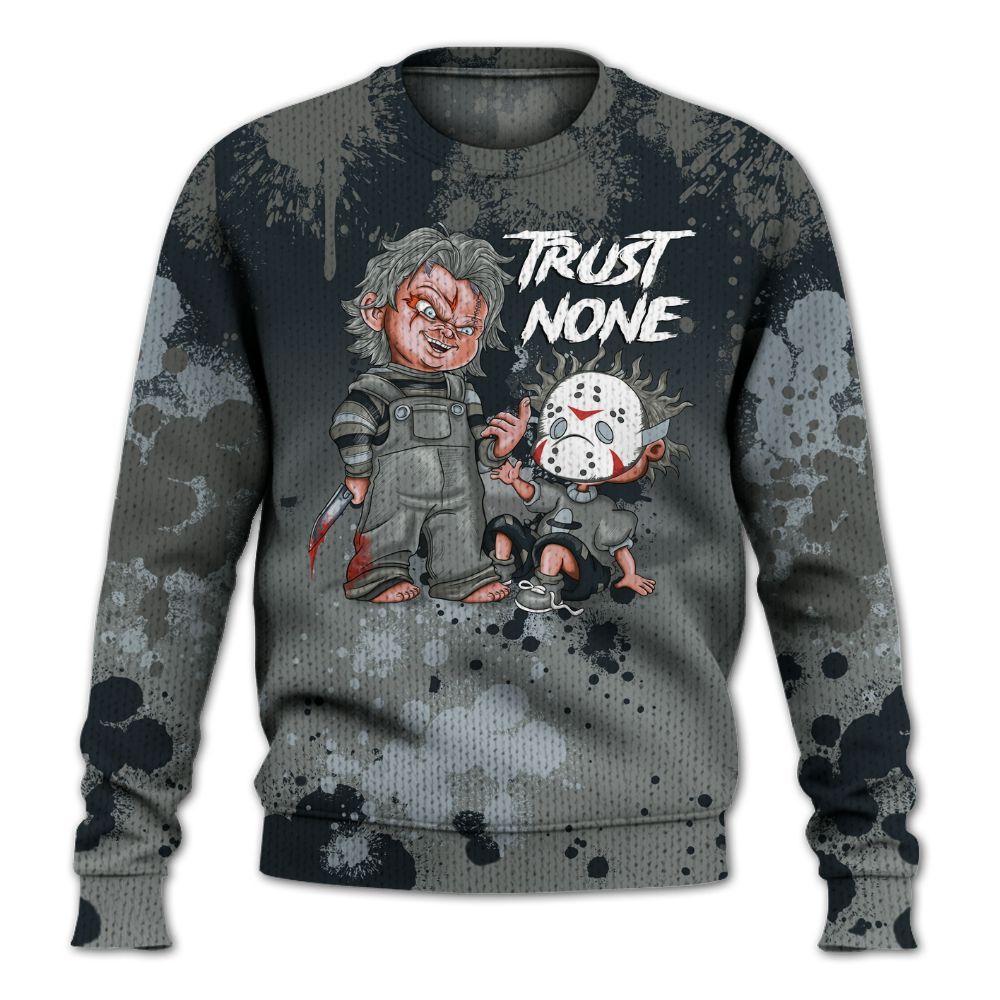 Knitted Sweater To Match Retro Georgetown 6s - Trust No One Scary