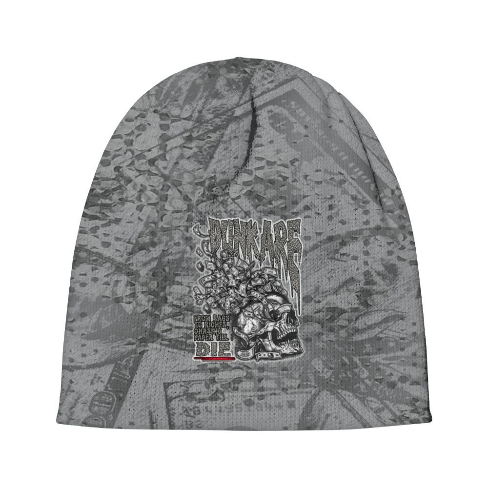 Beanie Hat To Match Black Cement 3s - From Rags To Riches Graphic