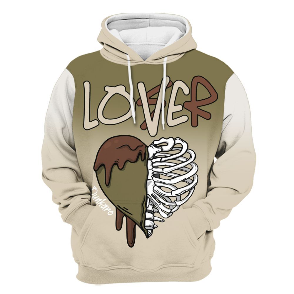Hoodie To Match Sail Neutral Olive 6s - Loser Lover Dripping All Over Print