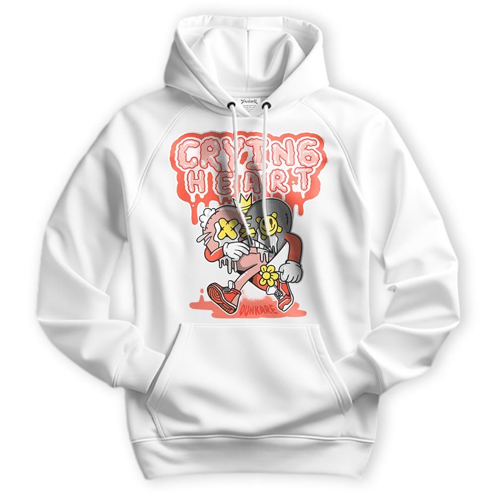 Sweatshirt To Match Georgia Peach 3s Hoodie - Crying Broken Heart Graphic Hoodie Unisex