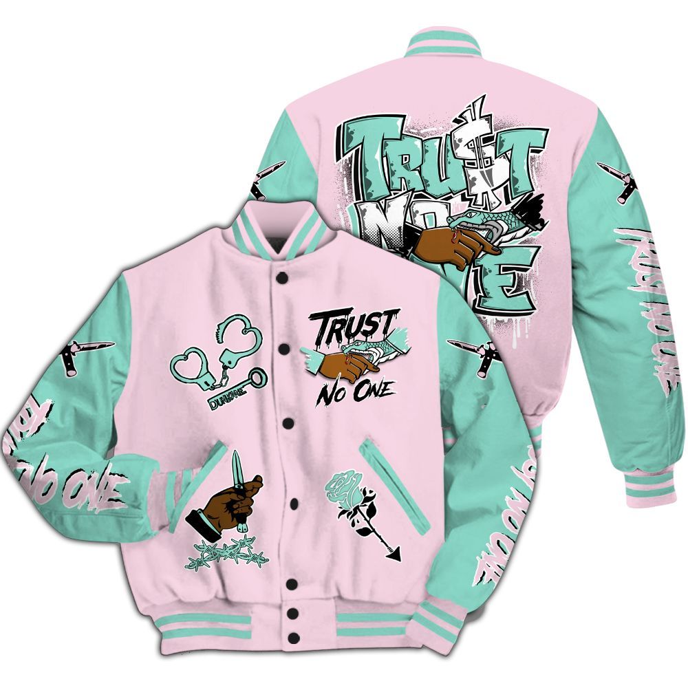 Varsity Jacket To Match Retro Easter 5s - Trust No One Dripping All Over Print