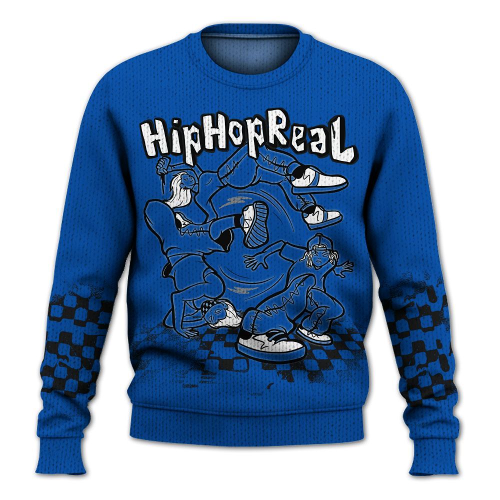 Knitted Sweater To Match Racer Blue 5s - Feel Life Street Style