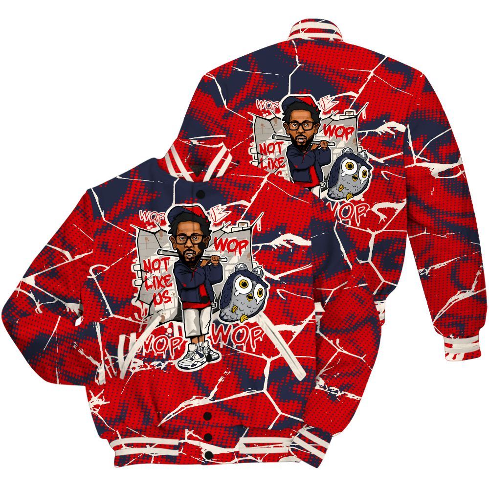 Varsity Jacket To Match Low OG Howard University 1s Shirt - None Like ComptonCity Graphic Crack All Over Print