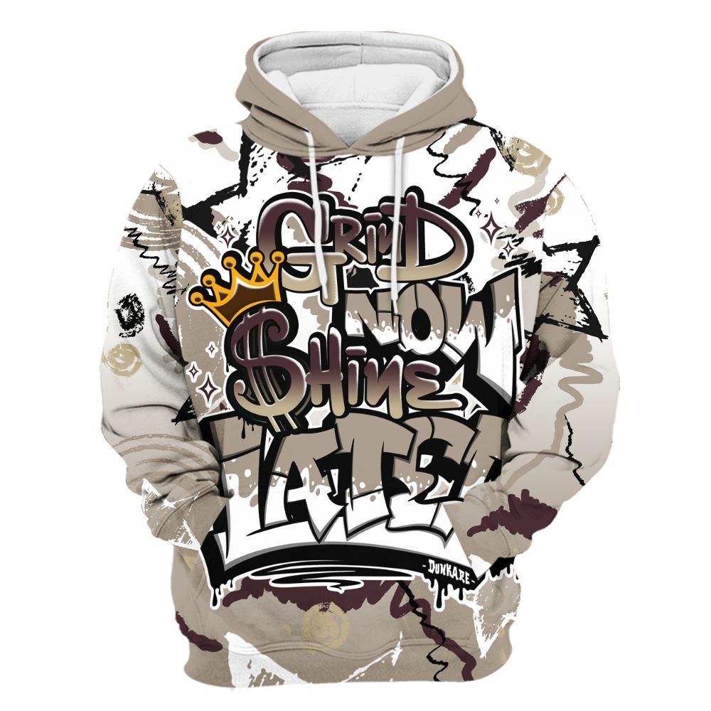 Hoodie To Match AMM Retro Phantom 4s - Grind Shine Later Drip All Over Print