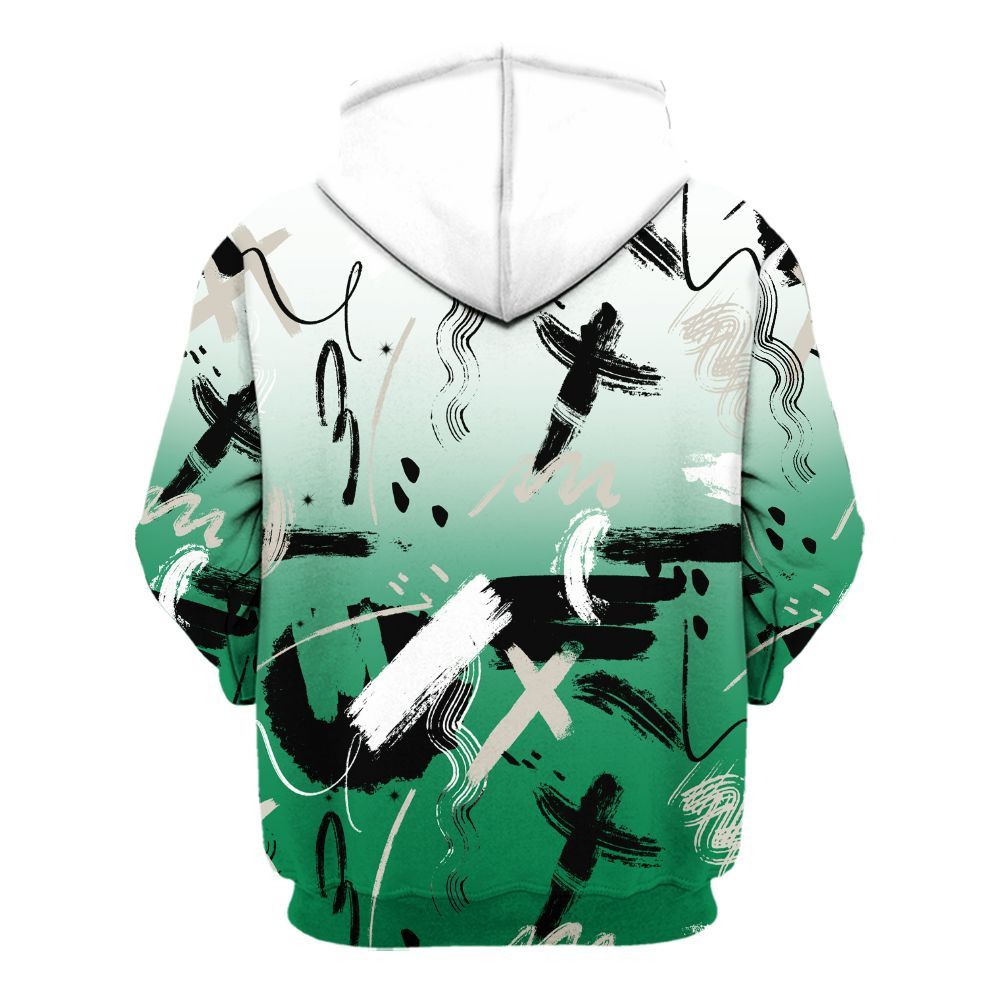 Hoodie To Match Lucky Green 2s - Money Hustle Grind Pray All Over Print