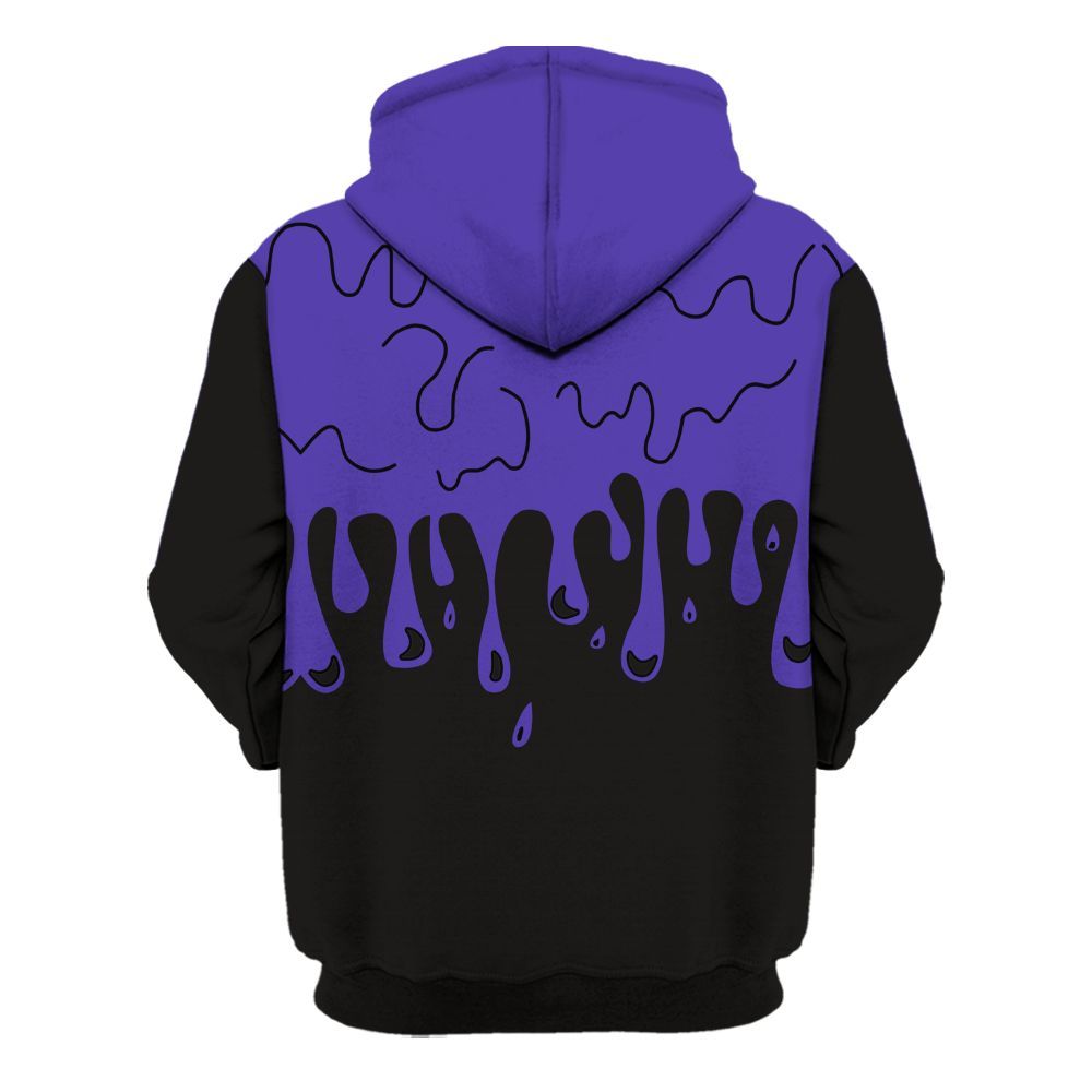 Hoodie To Match Field Purple 12s - Snake Trust No One Drip All Over Print