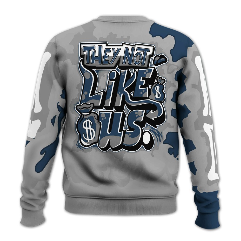 Sweatshirt To Match Retro French Blue 2025 12s - Dislike Us Graphic Burning Custom Name All Over Print
