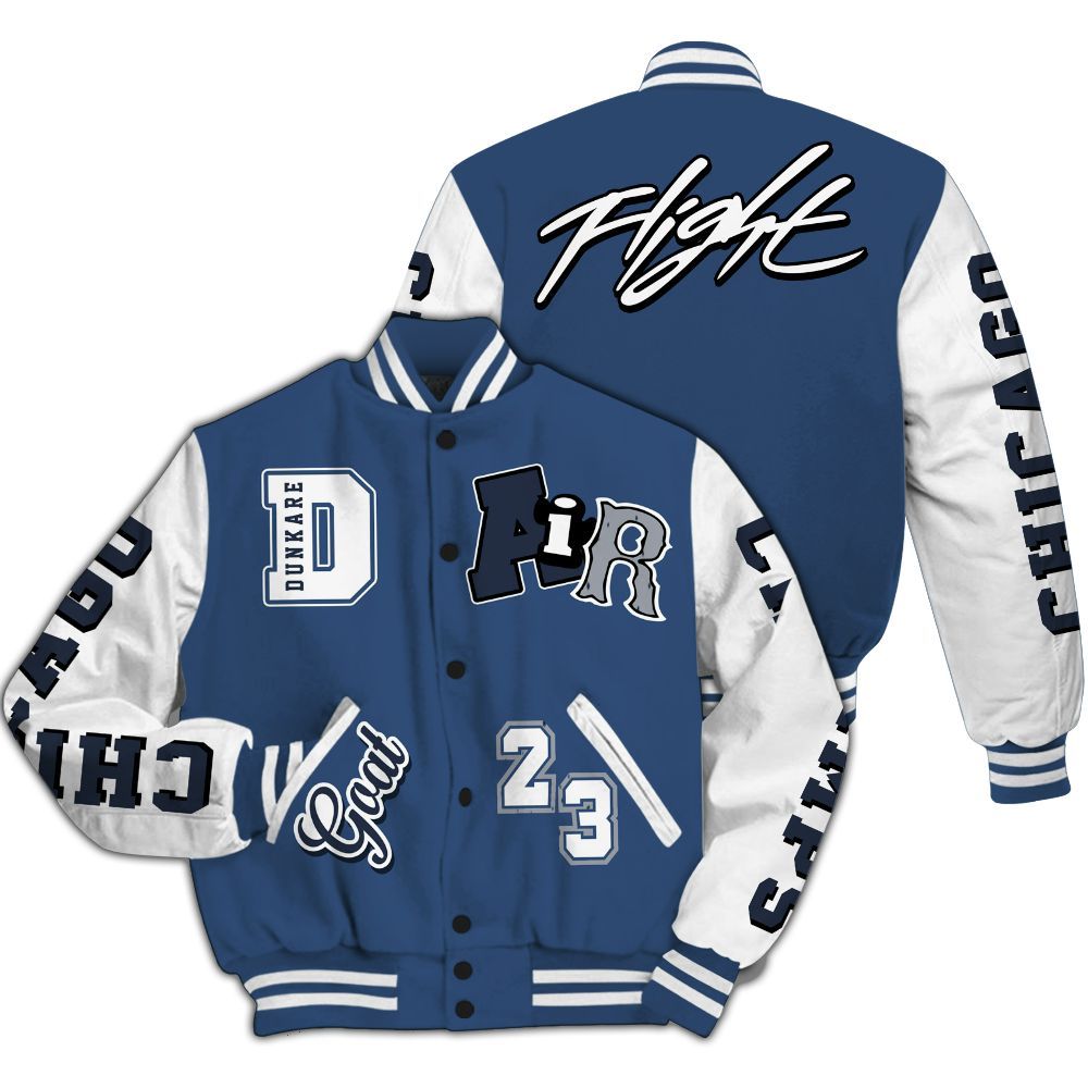 Varsity Jacket To Match Midnight Navy 4s - AIR Number 23 GOAT All Over Print