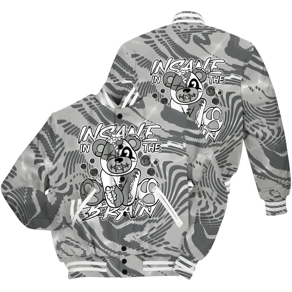 Varsity Jacket To Match Retro Wet Cement 4s Shirt - Insanes Bear Fume All Over Print