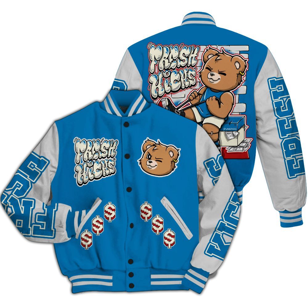 Varsity Jacket To Match Rare Air 3s - Fresh Kicks Bear Moneys All Over Print