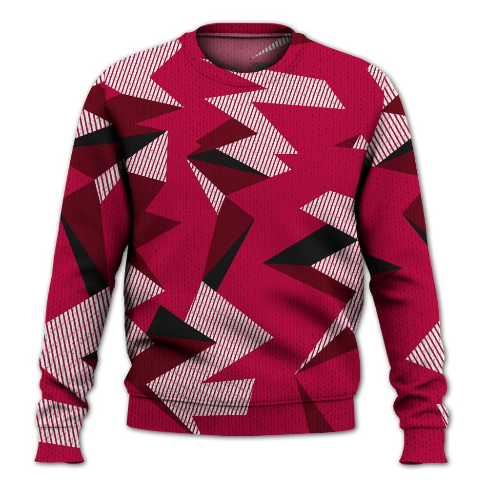 Knitted Sweater To Match Retro Chicago 2s - Geometric Camouflage Pattern