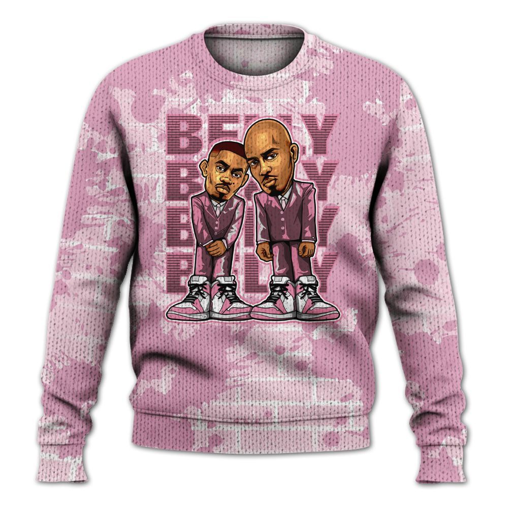 Knitted Sweater To Match Orchid 4s - Belly Sneakers Graphic Halloween