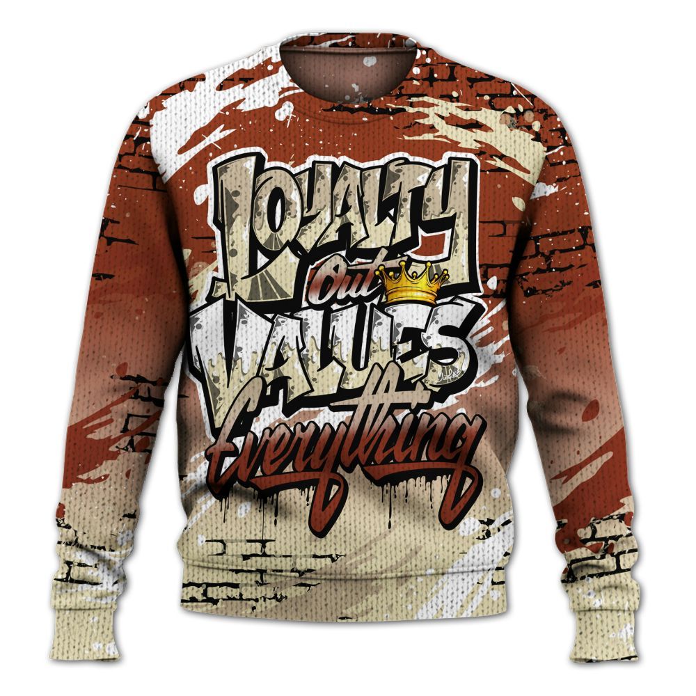 Knitted Sweater To Match Retro Eastside Golf 12s - Values Of Loyalty Drip