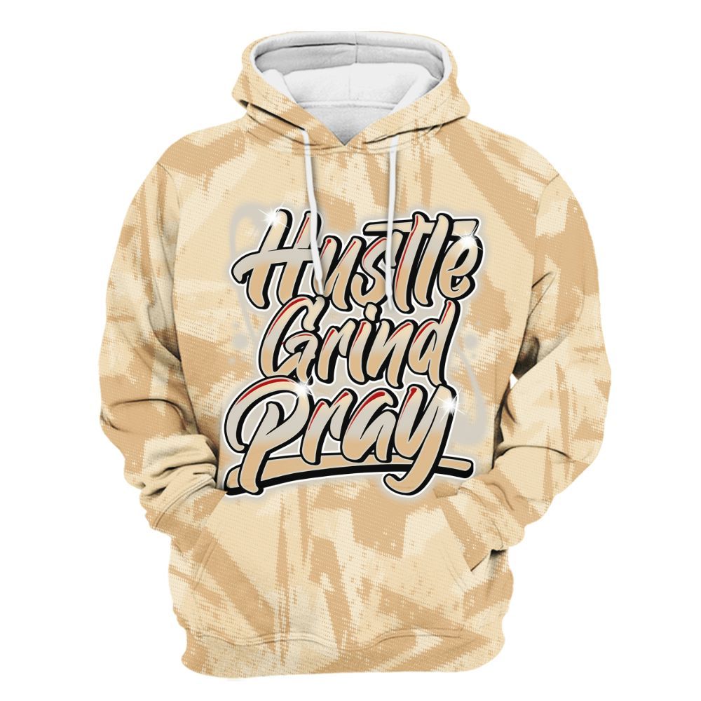 Hoodie To Match Dunk Low Strawberry Waffle - Hustles And Prayer Graphic Halftone All Over Print