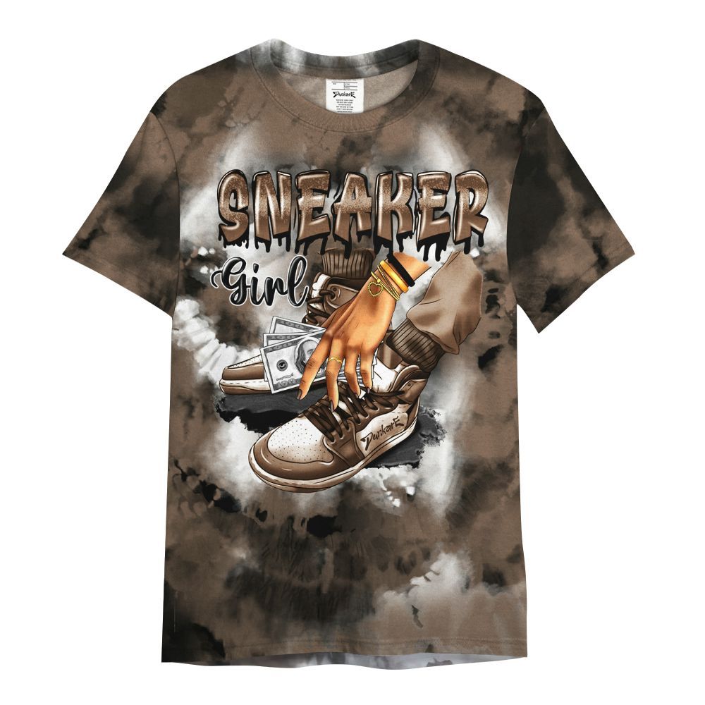 Shirt To Match Dark Mocha Jack - SNEAKER Girl Money Drip Tie Dye All Over Print