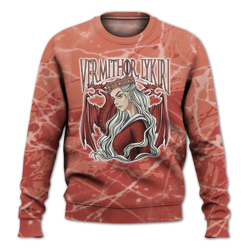 Sweatshirt To Match Dune Red 13s - Dragon's Mom! Profound All Over Print