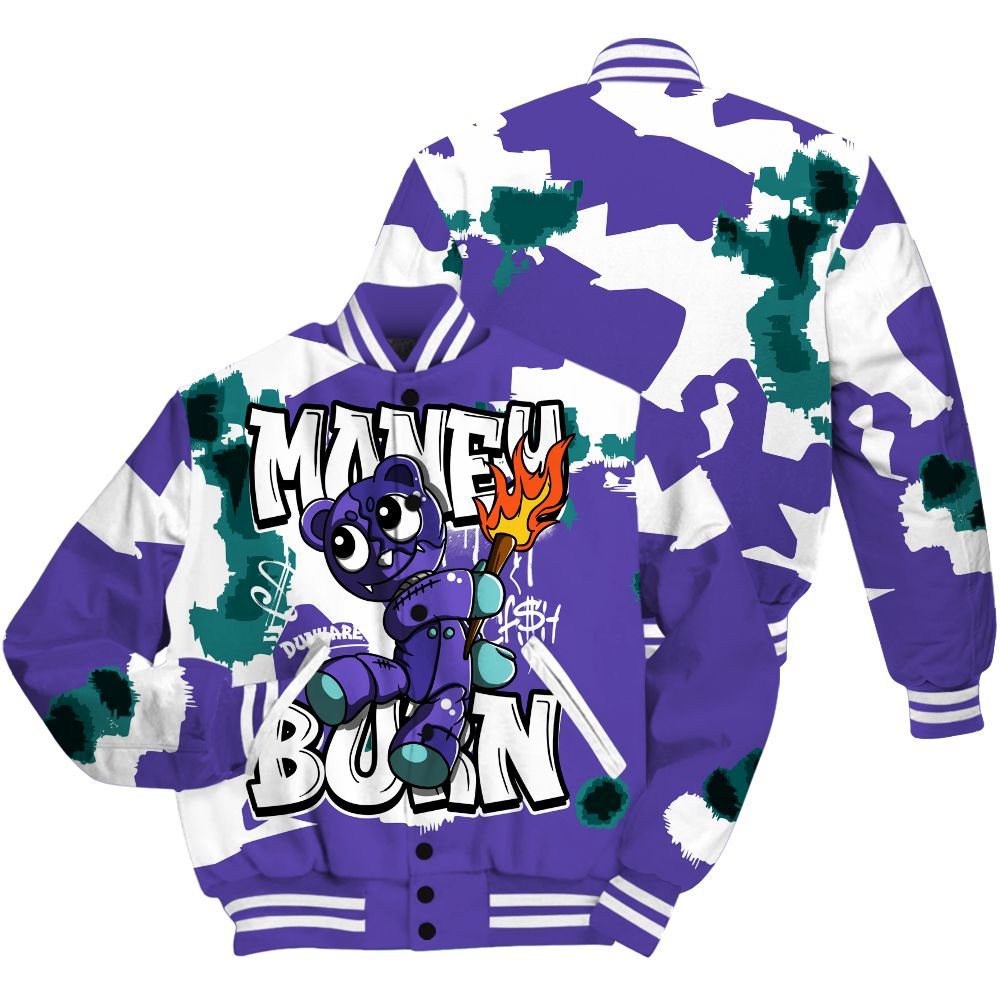 Varsity Jacket To Match Low Hornets 1s - Money Burn Retro All Over Print