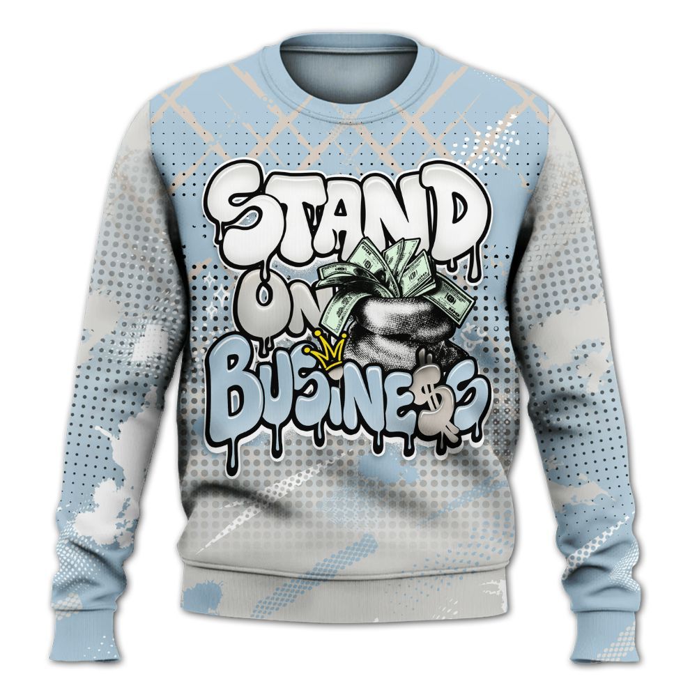 Sweatshirt To Match High OG Alaska 1s - Halftone Stand Business Dripping All Over Print