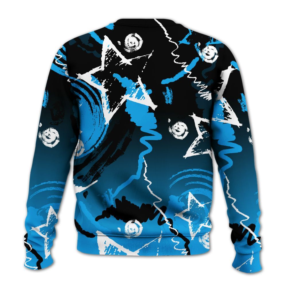 Sweatshirt To Match Black University Blue 2022 13s - Grind Shine Later Drip All Over Print