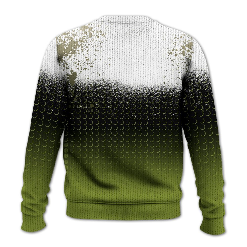 Knitted Sweater To Match SB Dunk Low Asparagus - Halftone Time Is Money
